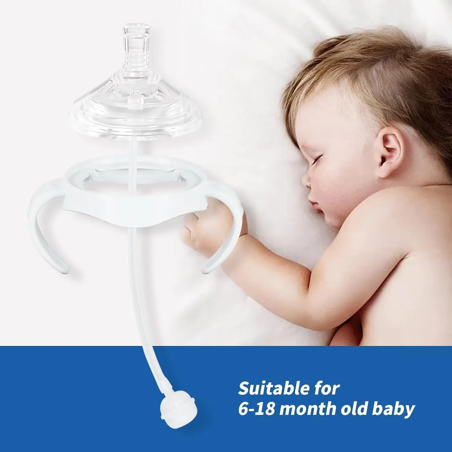 Straw Cup Soft Spout Conversion Kit for Philips Avent Natural Baby Bottle, Bottle Handles and Weighted Straw （4 Pack）