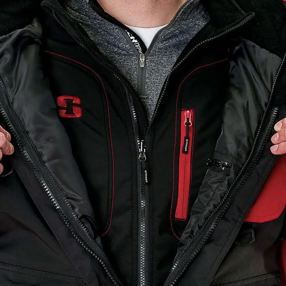 Striker Men’s Climate 3-in-1 Insulated, Waterproof Ice Fishing Jacket with Sureflote Flotation Technology