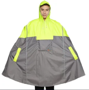 SudaTeko Lightweight Cycling Rain Poncho Bike Hooded Raincoat Rain Cape with Reflector Strips