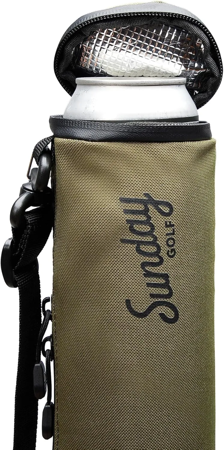Sunday Golf Beer Sleeve - 6 Can Insulated Cooler with Sling - Keeps Canned Beverages Cold On The Course - Stores Up to 6 Cans Discreetly in Your Golf Bag - Fits Most Golf Bags Styles