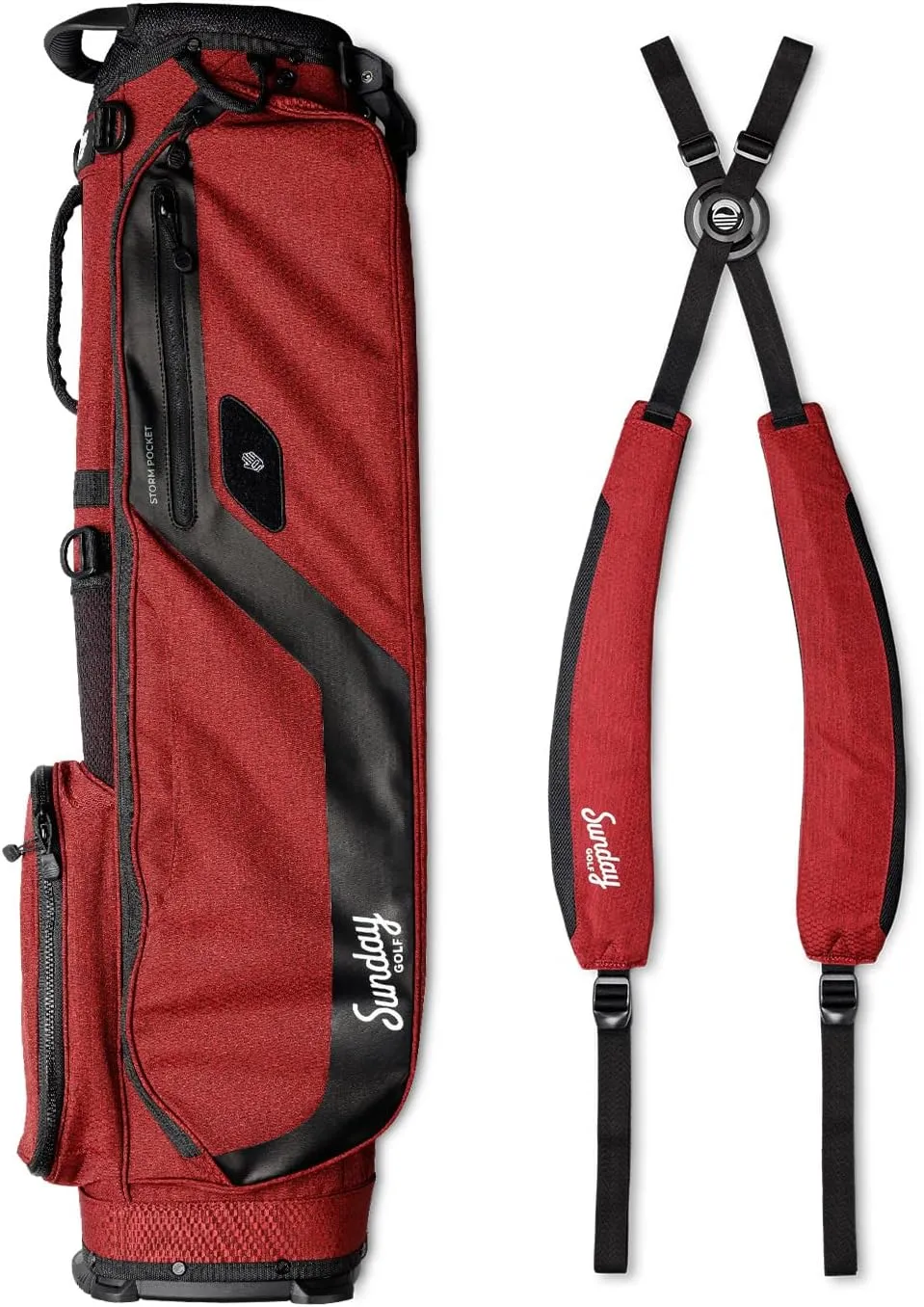 Sunday Golf El Camino Bag - Lightweight Sunday Golf Bag with Strap and Stand – Easy to Carry – Golf Stand Bag for The Driving Range, Par 3 and Standard Courses, 3.9 pounds