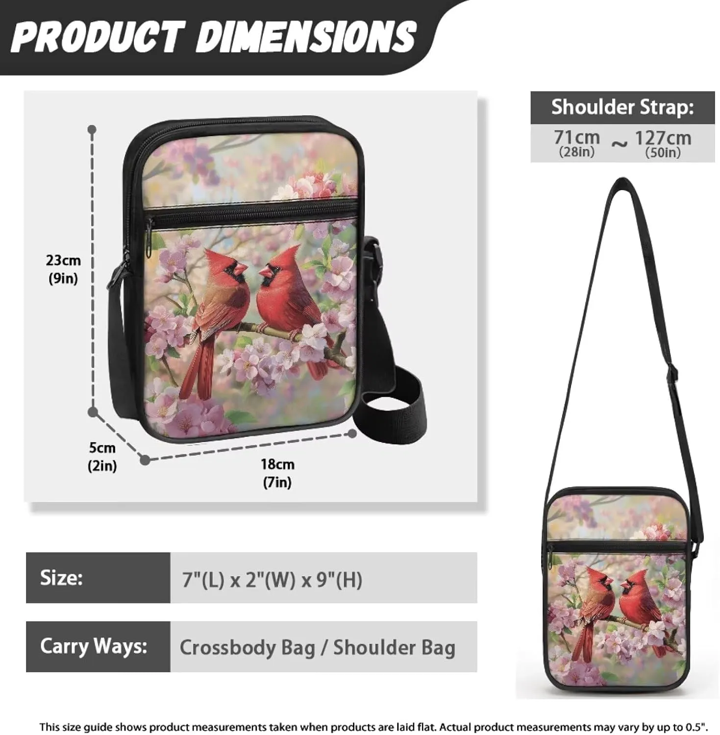 Suobstales Shoulder Bag Crossbody Bag for Women Men Small Messenger Bag Casual Handbag with Adjustable Strap for Work Cycling