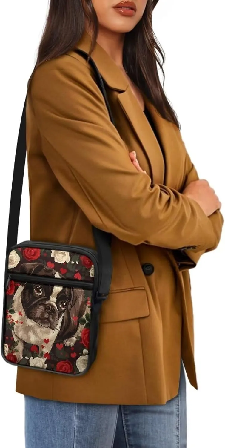 Suobstales Shoulder Bag Crossbody Bag for Women Men Small Messenger Bag Casual Handbag with Adjustable Strap for Work Cycling