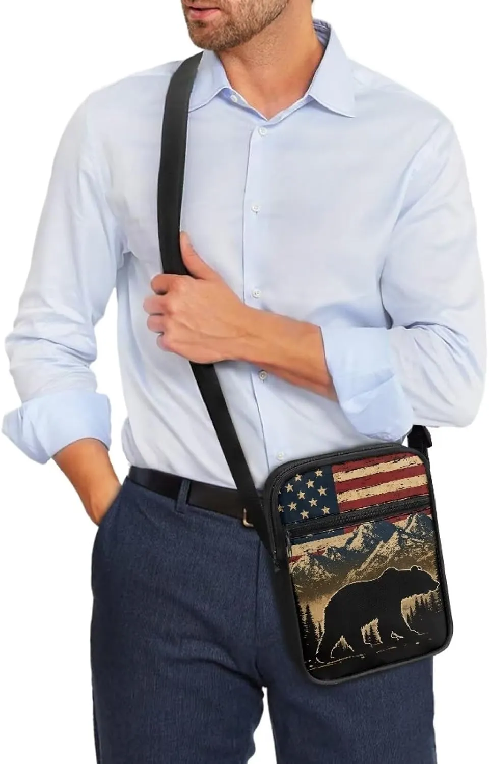 Suobstales Shoulder Bag Crossbody Bag for Women Men Small Messenger Bag Casual Handbag with Adjustable Strap for Work Cycling