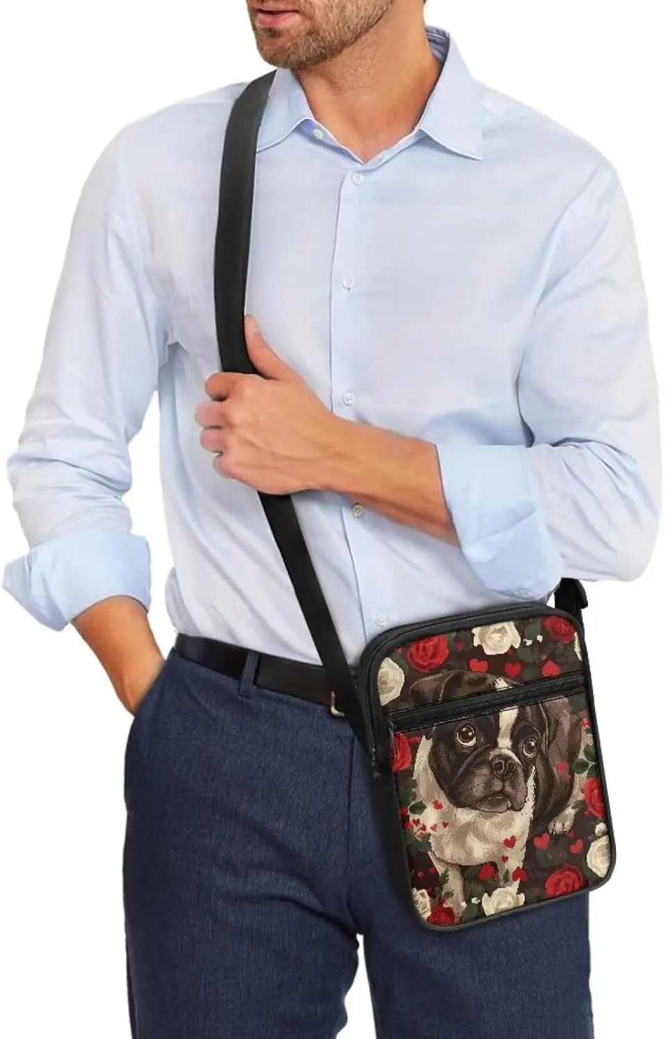 Suobstales Shoulder Bag Crossbody Bag for Women Men Small Messenger Bag Casual Handbag with Adjustable Strap for Work Cycling