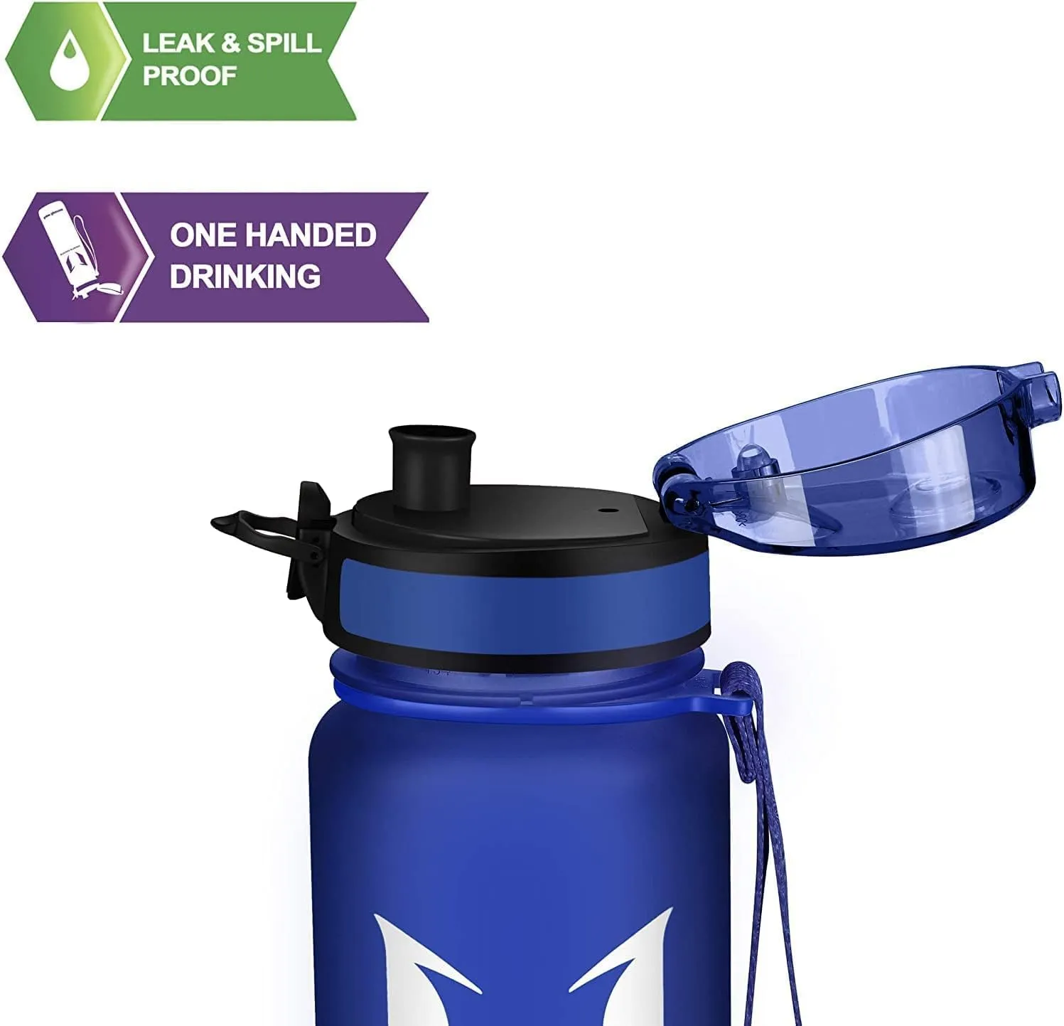 Super Sparrow Water Bottle - 12 oz/17 oz/25 oz/32 oz - BPA Free Tritan Water Bottles - One Touch Opening - Leak-proof Plastic Bottle - Kids Water Bottle for Office, Gym, Outdoor, Sports