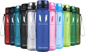 Super Sparrow Water Bottle - 12 oz/17 oz/25 oz/32 oz - BPA Free Tritan Water Bottles - One Touch Opening - Leak-proof Plastic Bottle - Kids Water Bottle for Office, Gym, Outdoor, Sports