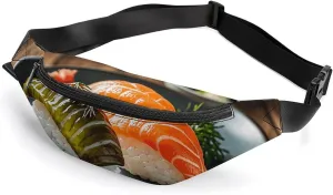 Sushi Dill Pickles Belt Bag with Adjustable Strap, Lightweight Travel Crossbody Bags, Hands-Free Mini Fanny Packs in Running Gym
