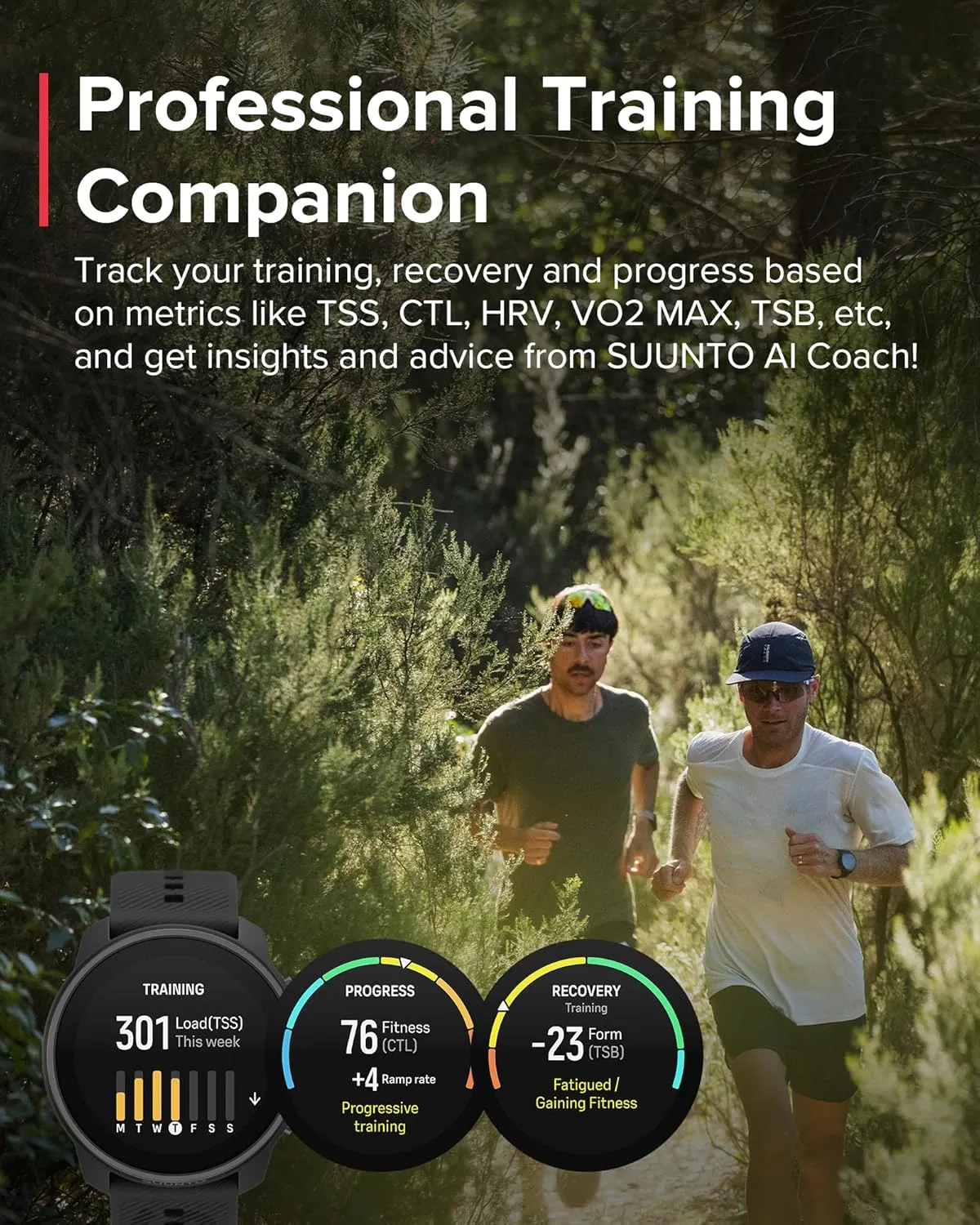 SUUNTO Race S GPS Sports Watch, 1.32" AMOLED Touchscreen w/Crown, 13 Days Battery Life, Training & Sleep Health Tracking, Dual-GNSS, 32GB Global Offline Maps, Lightweight for Running, All Black