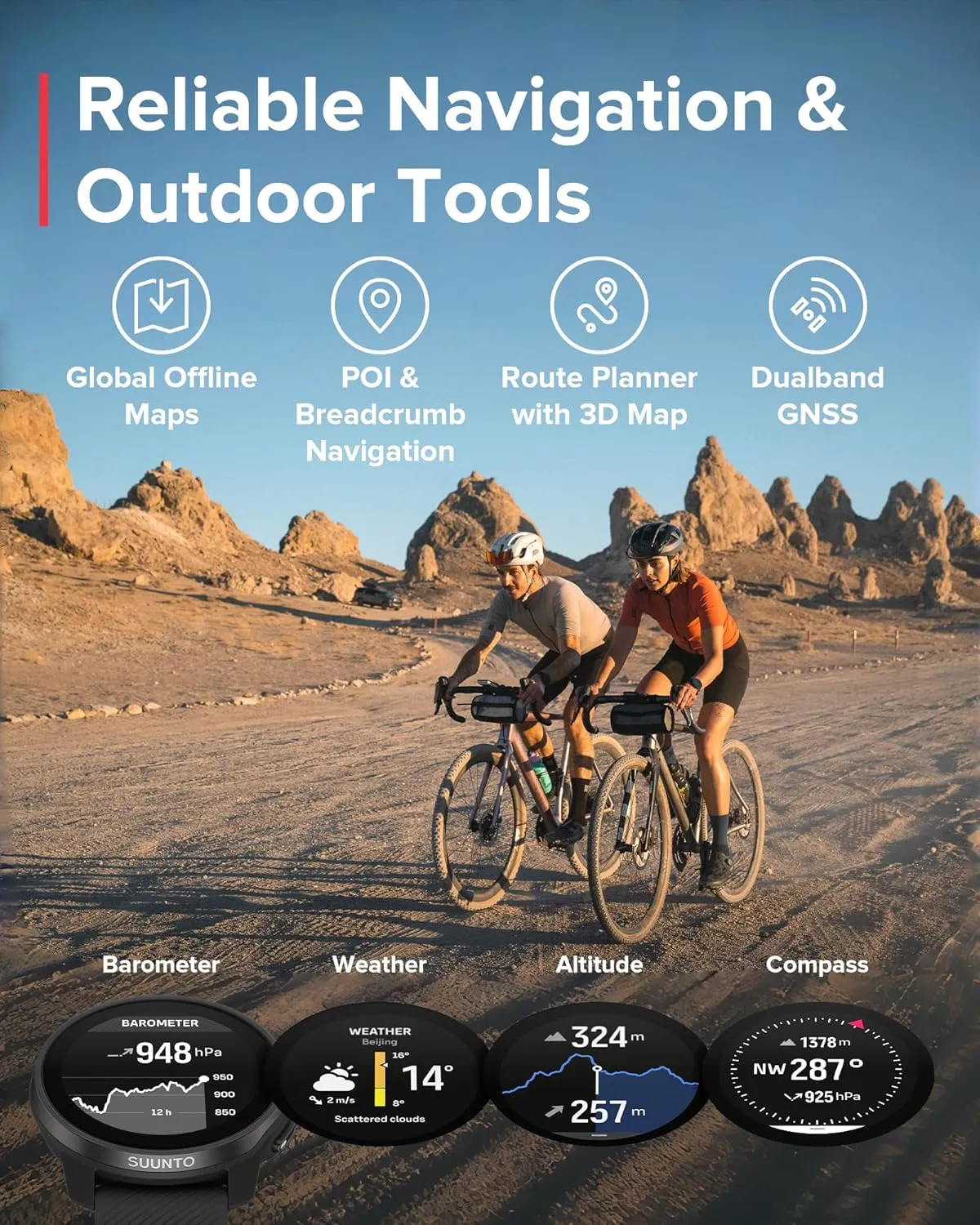SUUNTO Race S GPS Sports Watch, 1.32" AMOLED Touchscreen w/Crown, 13 Days Battery Life, Training & Sleep Health Tracking, Dual-GNSS, 32GB Global Offline Maps, Lightweight for Running, All Black