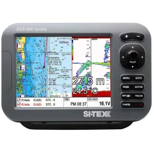 SVS-880CF 8" Chartplotter/Sounder Combo w/Internal GPS Antenna & Navionics  Flexible Coverage Chart Card