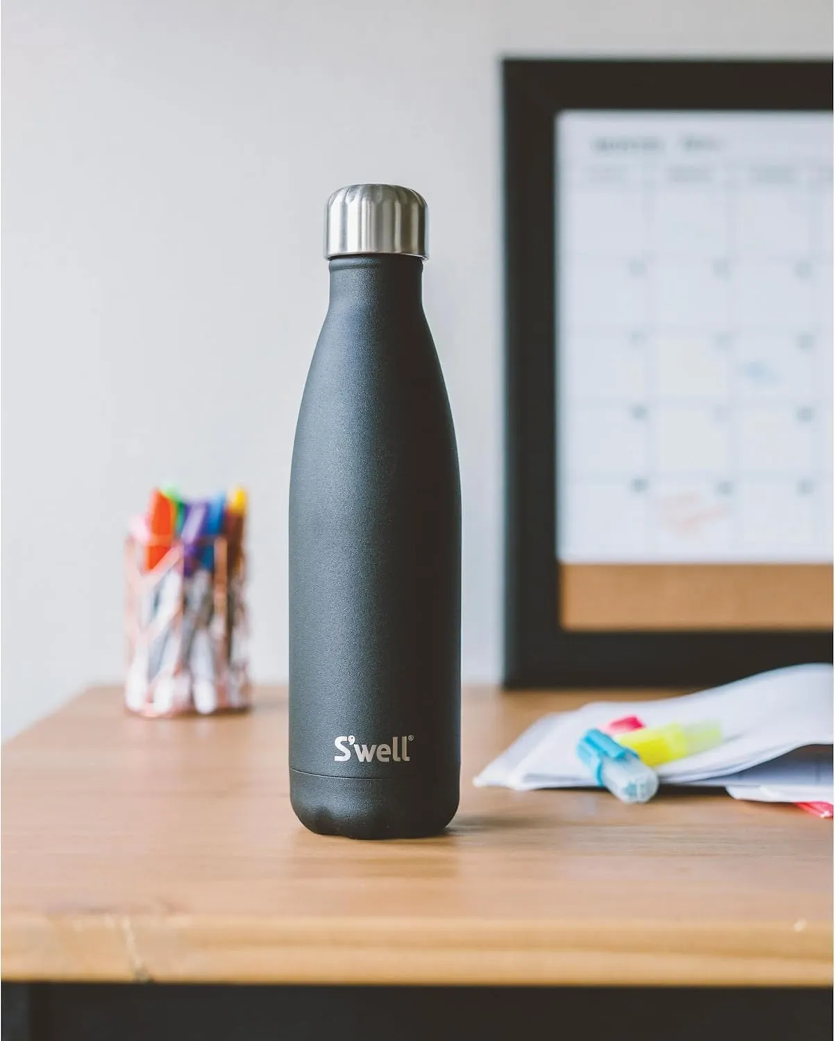 S'Well Insulated Bottle, Onyx, 17 OZ