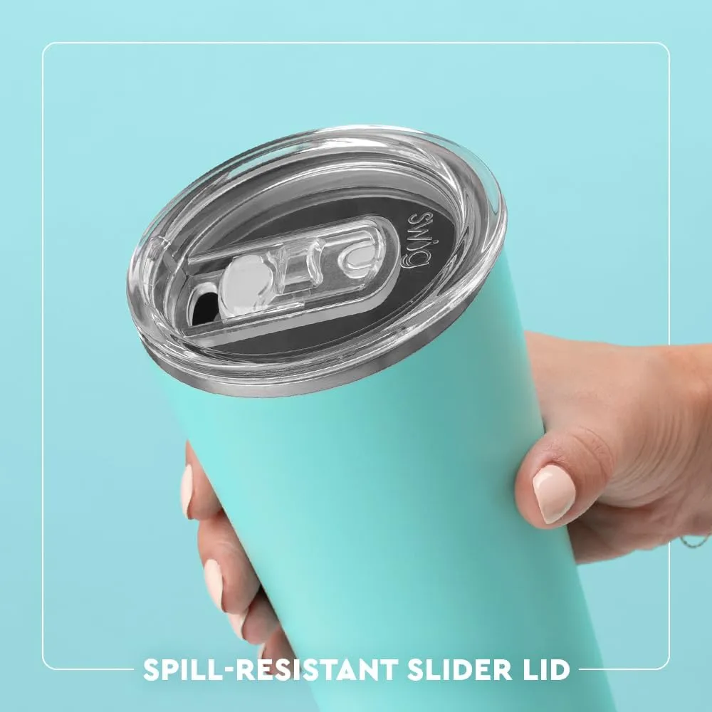 Swig Life 22oz Insulated Tumbler, Travel Coffee Tumbler with Lid, Cup Holder Friendly Travel Coffee Mug, Stainless Steel Thermos (Cloud Nine)