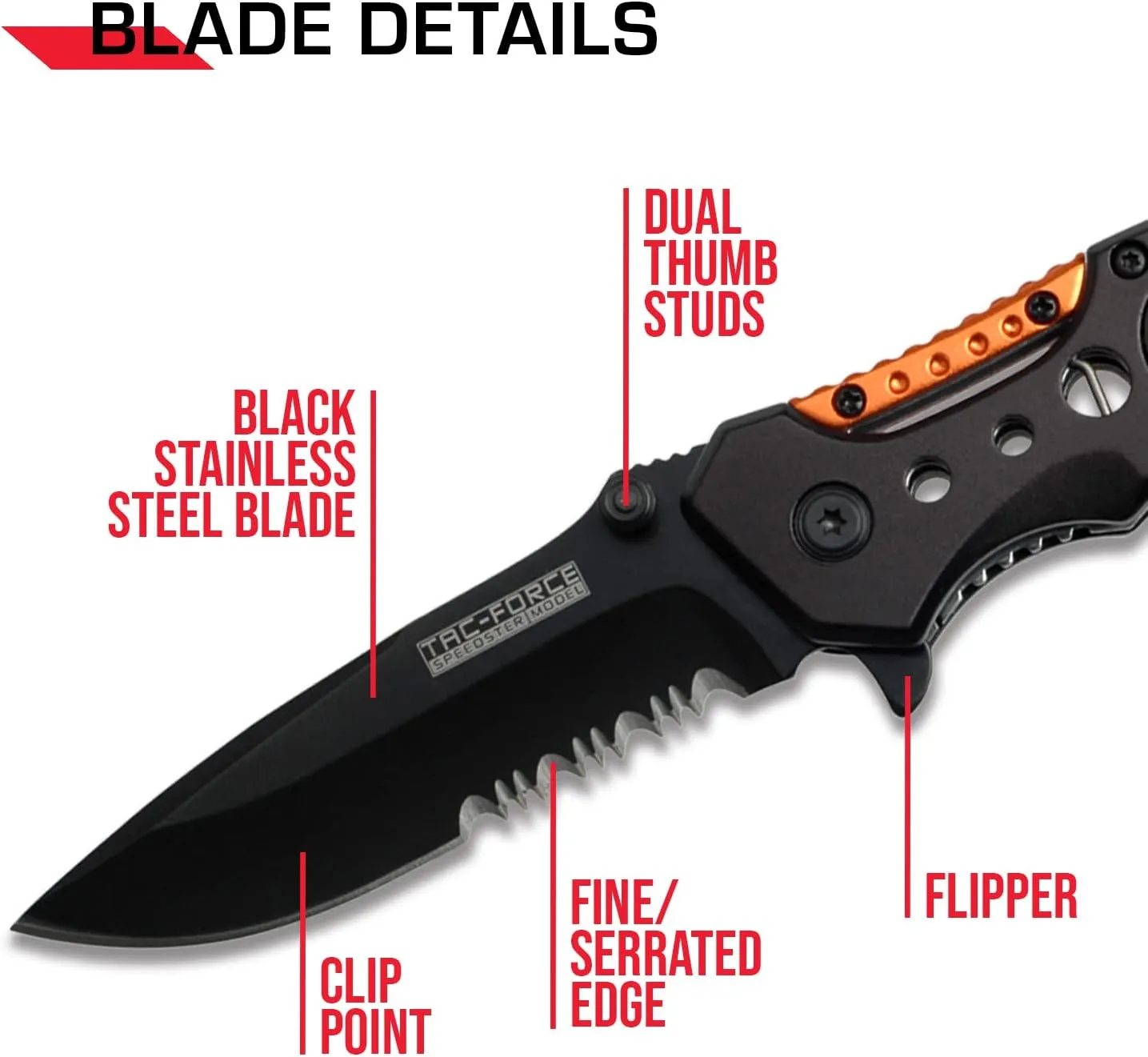 Tac Force Tactical Assisted Opening Folding Knife - TF-723PC