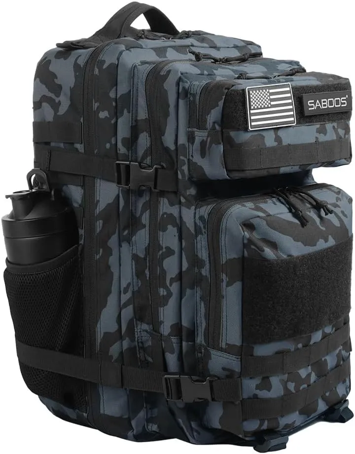 Tactical Backpacks 25L Military Backpack for Men Gym Backpack Hiking Travel Rucksack Day Pack Black Gray Camo