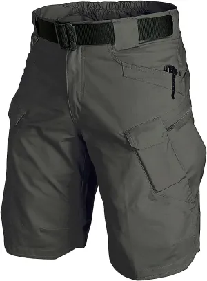 Tactical Cargo Short Men Workout Urban Casual Shorts Outdoor Hiking Fishing Muti-Pocket Short (No Belt)