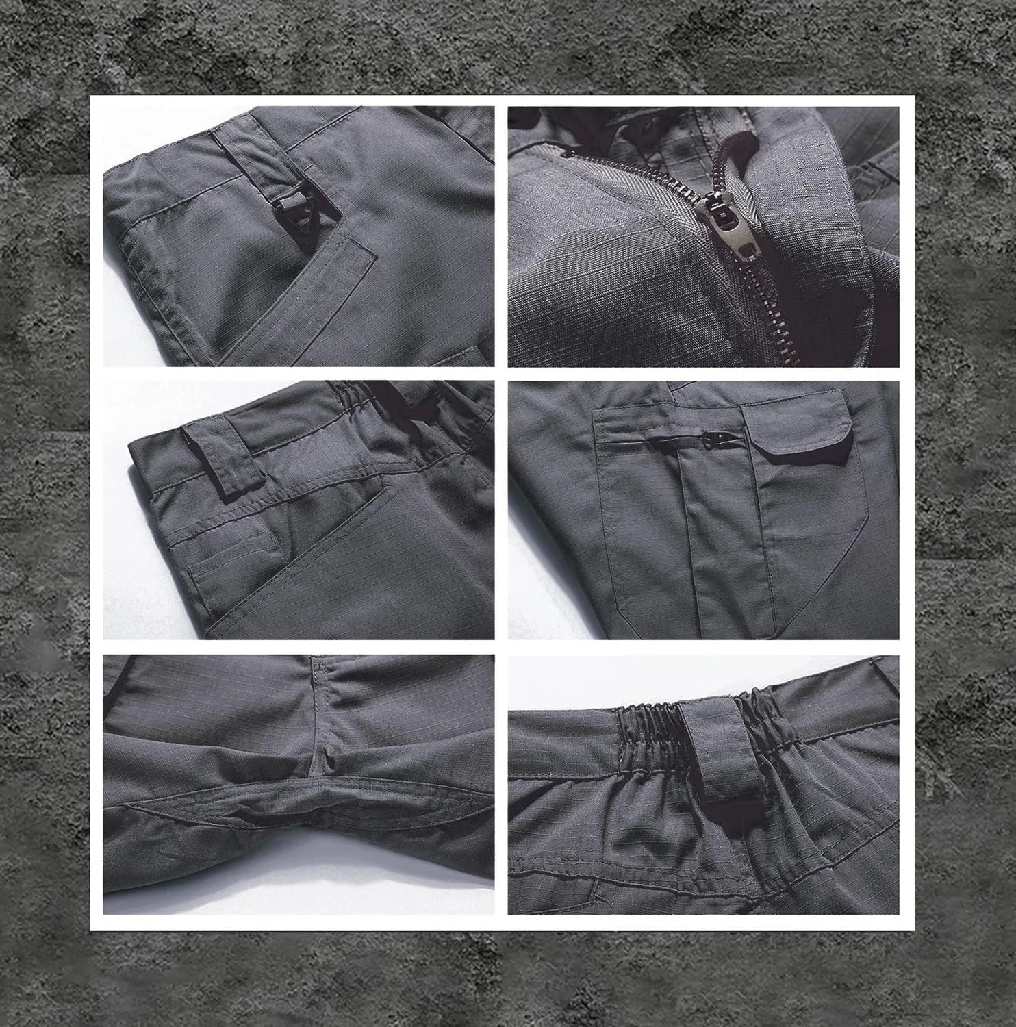 Tactical Cargo Short Men Workout Urban Casual Shorts Outdoor Hiking Fishing Muti-Pocket Short (No Belt)