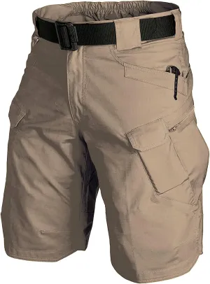 Tactical Cargo Short Men Workout Urban Casual Shorts Outdoor Hiking Fishing Muti-Pocket Short (No Belt)