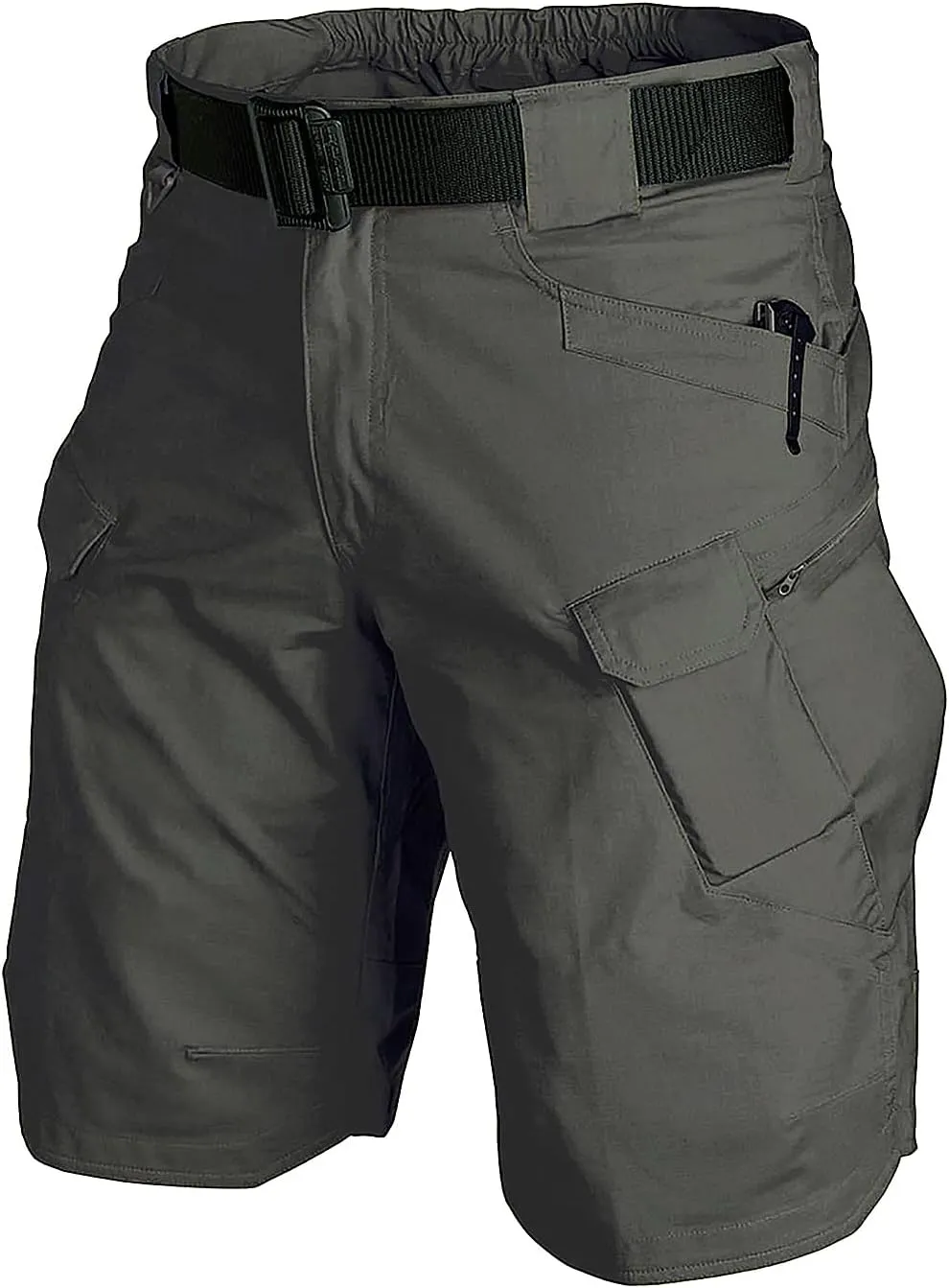 Tactical Cargo Short Men Workout Urban Casual Shorts Outdoor Hiking Fishing Muti-Pocket Short (No Belt)