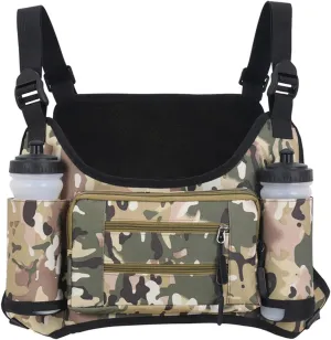 Tactical Chest Bag Lightweight Chest Pack, Water Resistant Running Pack Phone Holder For Workouts, Running Backpack Vest (Jungle camo)