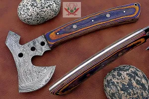 Tactical Combat Custom Made Damascus Steel Hunting Axe/Throwing Hatchets Smart Axe FBA-0021 / Camping & Hiking/Compact Axe/Gift for him