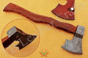 Tactical Combat Custom Made Damascus Steel Hunting Axe/Throwing Hatchets Smart Axe FBK-23112 / Camping & Hiking/Compact Axe/Heartwarming Gift