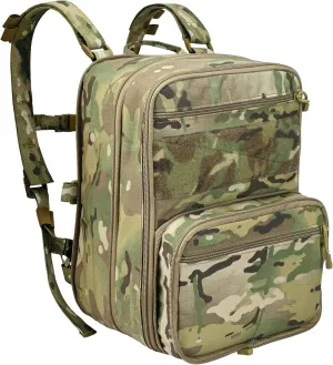 Tactical Expandable Flatpack, Chest Rig Backpack MOLLE Assault Pack Hydration Pack for PC Vest (CP)