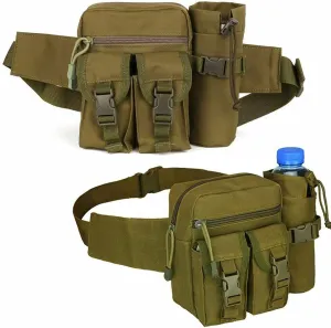 Tactical Fanny Pack Bumbag Waist Bag Military Hip Belt Outdoor Hiking Fishing Suitable for Hiking Mountaineering Fishing (Green)
