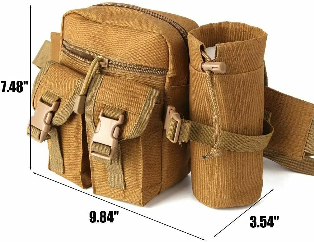 Tactical Fanny Pack Bumbag Waist Bag Military Hip Belt Outdoor Hiking Fishing Suitable for Hiking Mountaineering Fishing (Green)
