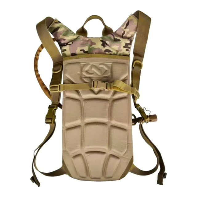Tactical Hydration Backpack with 2.5L Water Bladder - Multi-cam