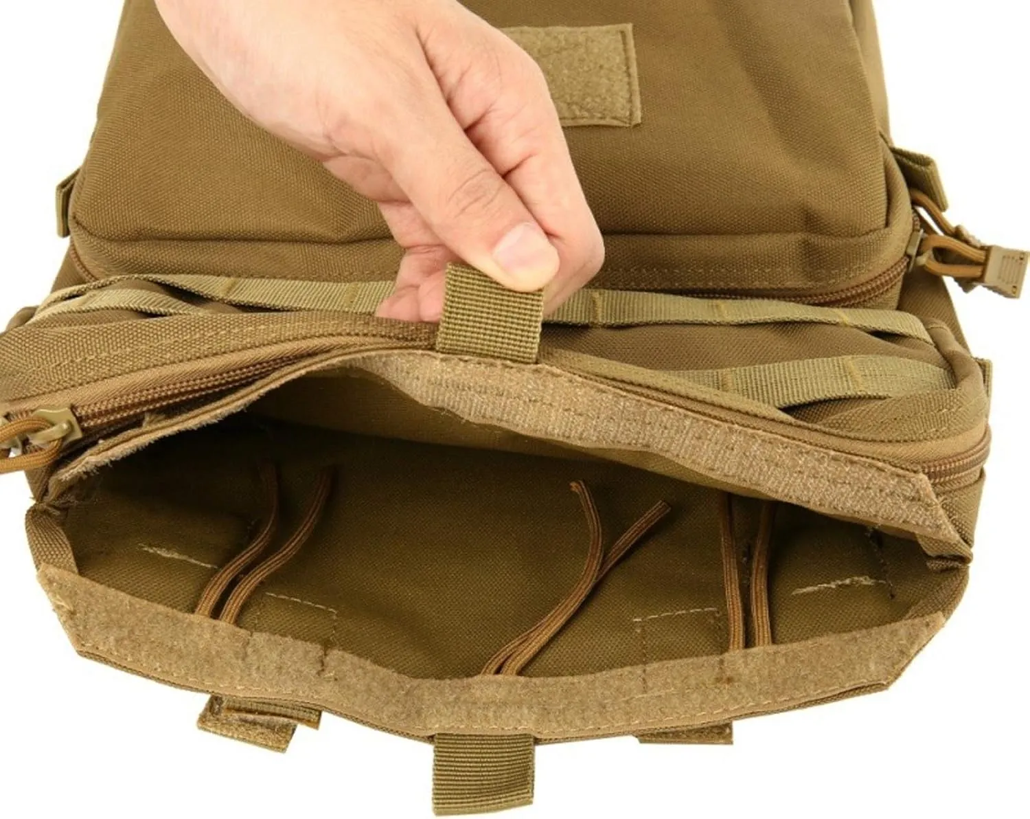 Tactical Molle Hydration Pack Mobility Hydration Carrier Military Hydration Pouch for Plate Carrier Molle Water Bladder Holder for Hiking,Biking,Climbing (Bladder not Included)