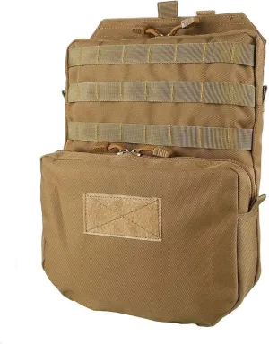 Tactical Molle Hydration Pack Mobility Hydration Carrier Military Hydration Pouch for Plate Carrier Molle Water Bladder Holder for Hiking,Biking,Climbing (Bladder not Included)