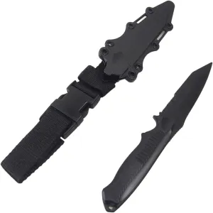 Tactical Rubber Knife Military Enthusiasts Funning Cosplay Toy Sword Training Props War Game Knife Dagger Blade Rubber Fake Knives with Scabbard/Sheath