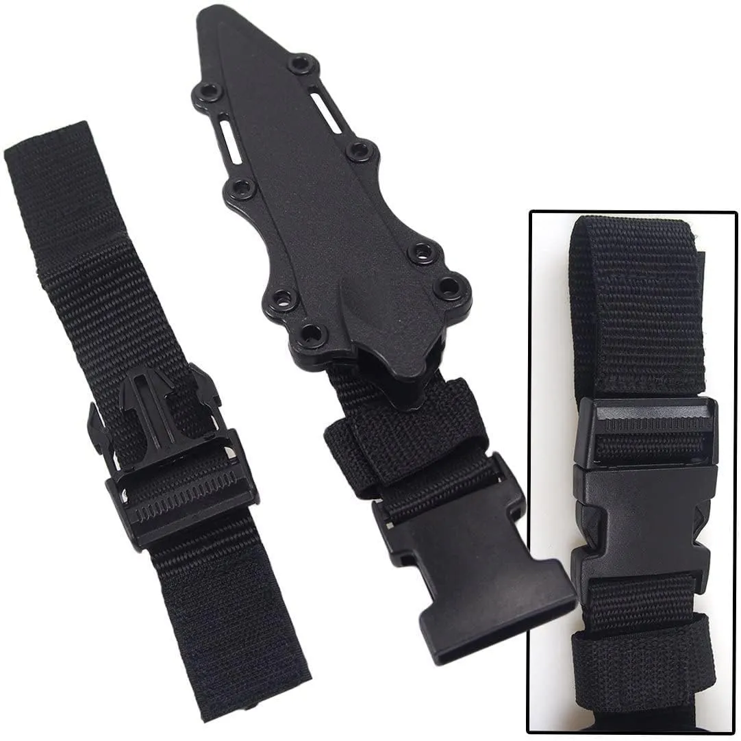 Tactical Rubber Knife Military Enthusiasts Funning Cosplay Toy Sword Training Props War Game Knife Dagger Blade Rubber Fake Knives with Scabbard/Sheath