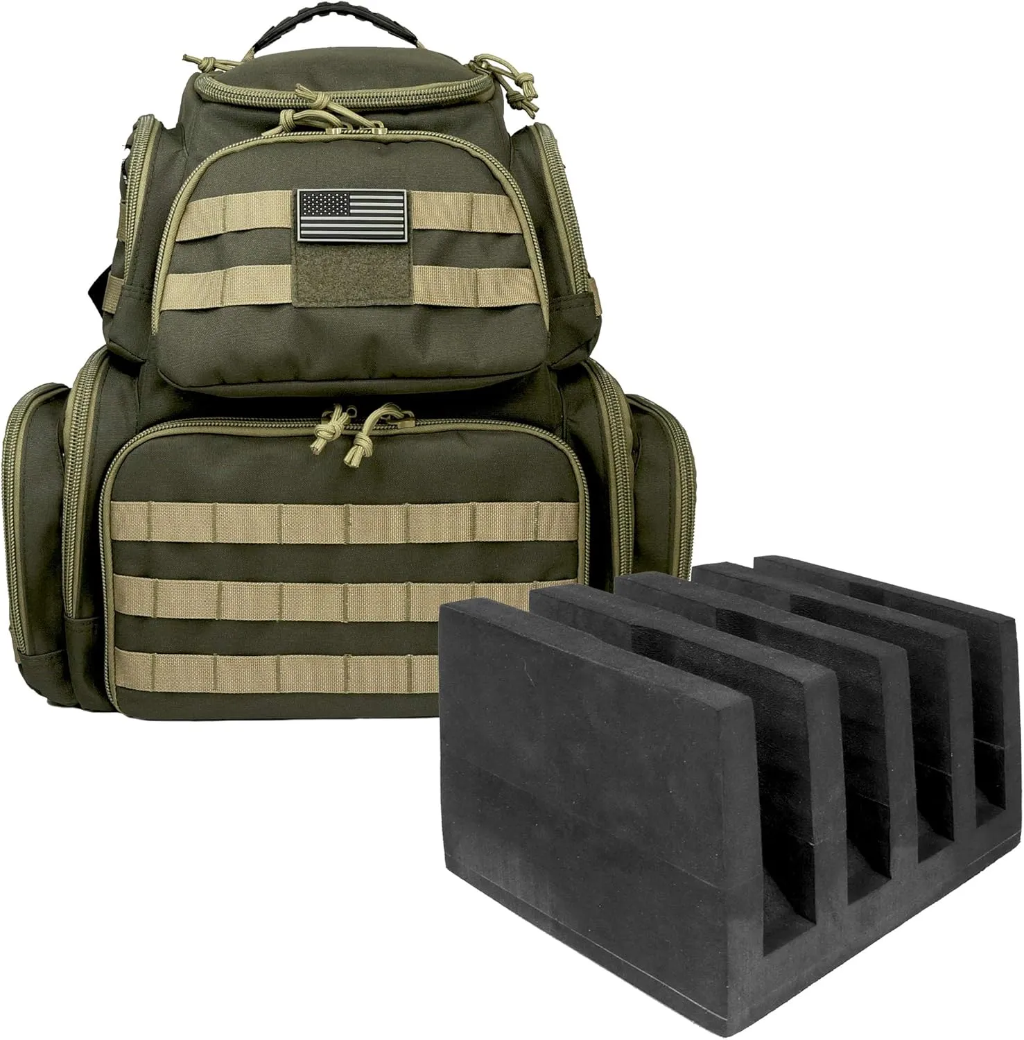 Tactical Shooting Range Backpack for Pistols HandgunsHeavy Duty Quality Gun Carrier Range Bag
