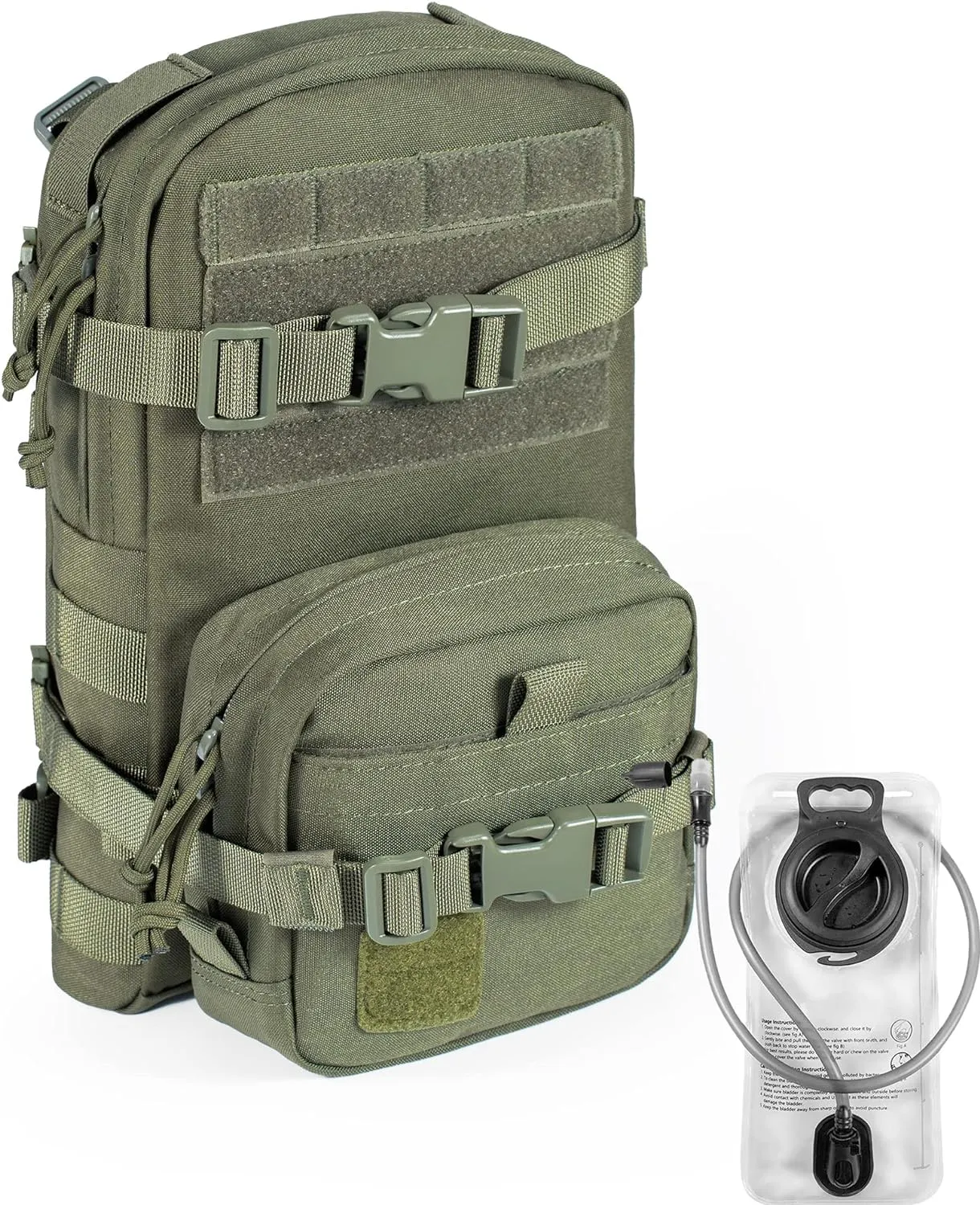 Tactical Small MOLLE Hydration Pack Outdoor Water Bladder Carrier Pack for Vest Backpack