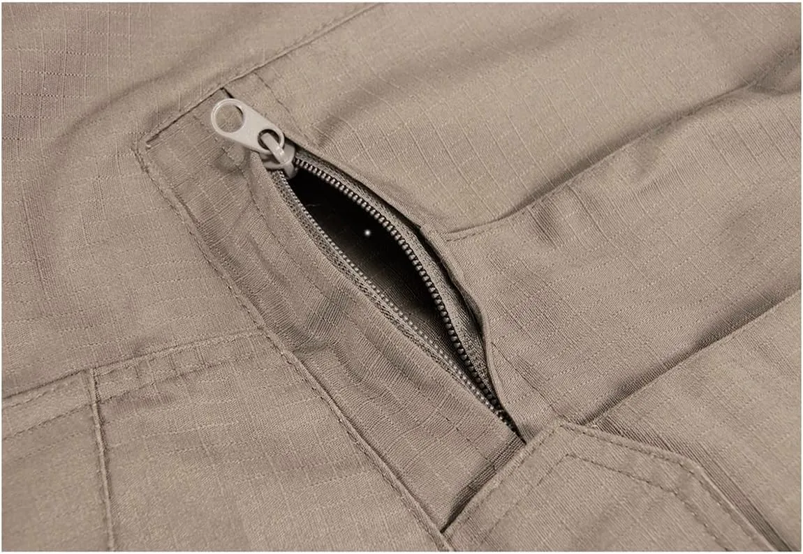 Tactical Work Shorts for Men Outdoor Casual Military Combat Hiking Cargo Shorts with Multi-Pocket (No Belt)