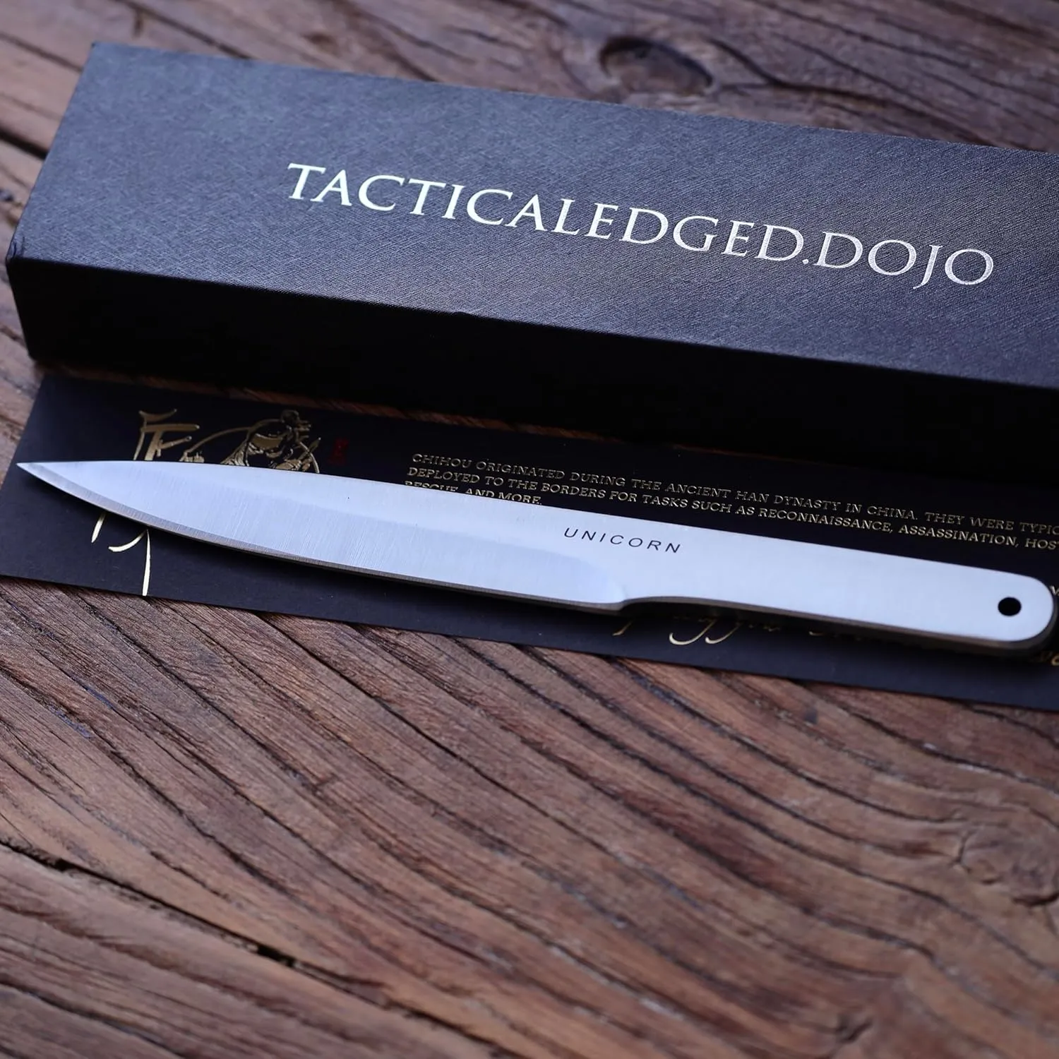 TACTICALEDGED.DOJO UNICORN-3 Throwing Spear Set - 3 Pieces,Stainless Steel, Optimized for Mid-Long Range (Silver)