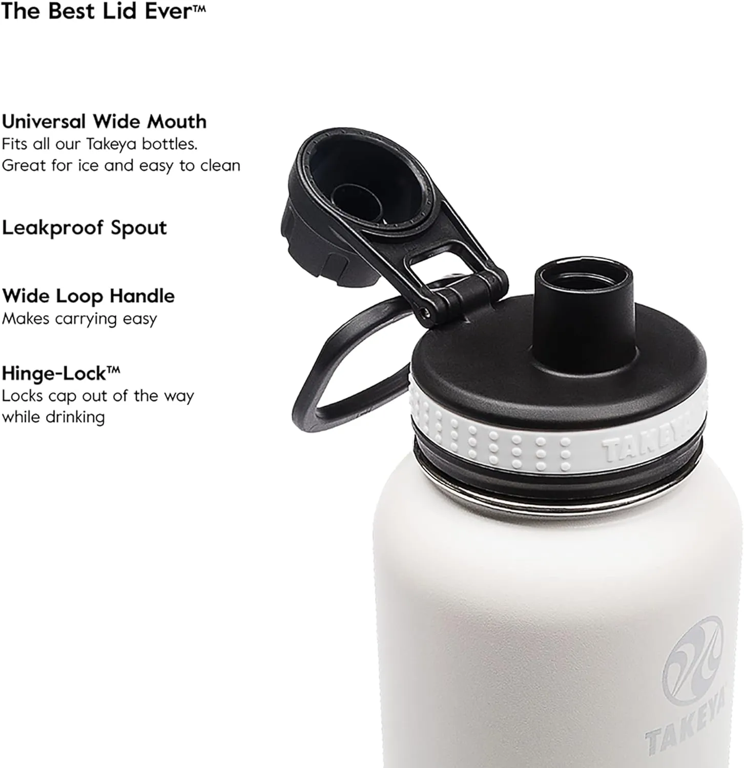 Takeya Originals 18 oz Vacuum Insulated Stainless Steel Water Bottle with Spout Lid, Navy