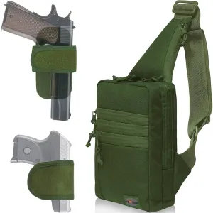 TECEUM Tactical Compact Sling Bag – CCW for Everyday – 10  Styles – Shoulder Crossbody Bag for Concealed Carry of Handgun