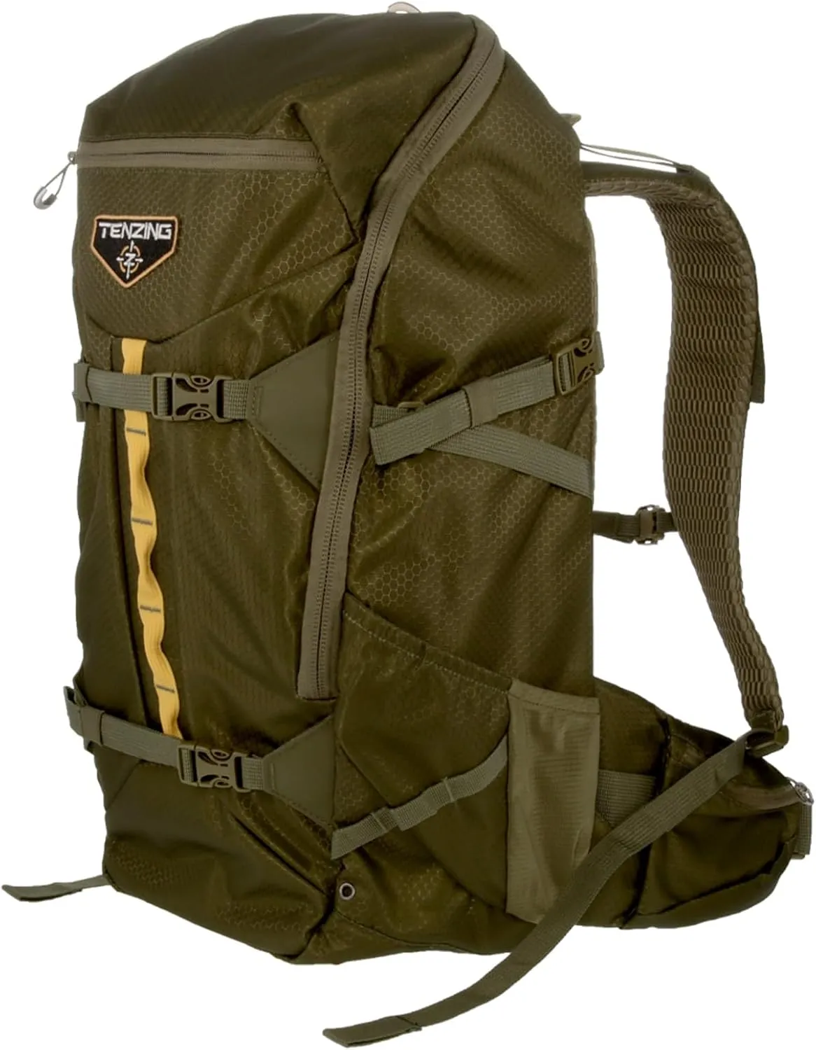 TENZING 2100 Whitetail Day Pack, Olive Green Hydration Bladder Compatible Durable Camo Backpack with 4 Compartments & 15 Organizational Pockets for Hunting Gear and Equipment