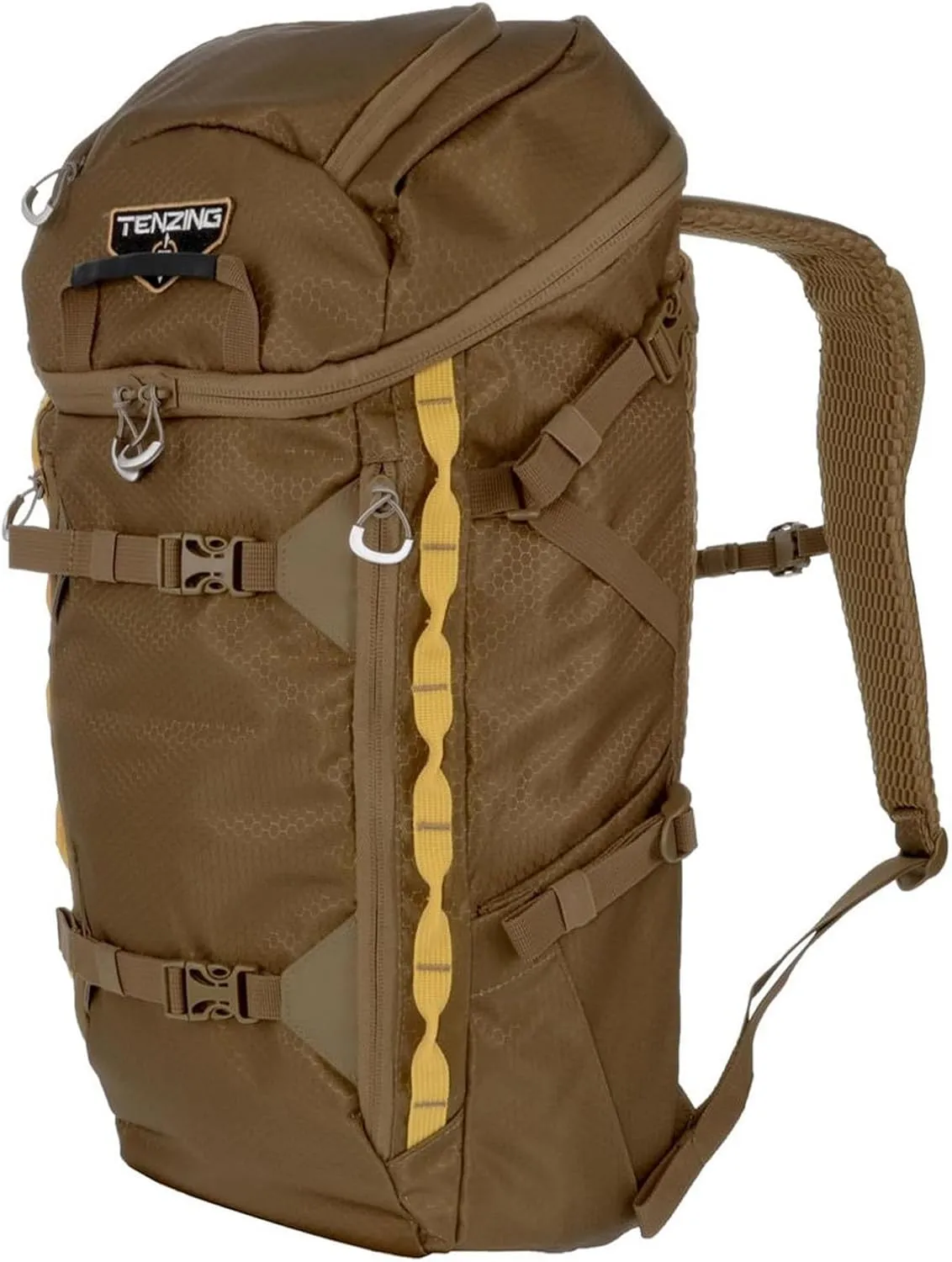 TENZING Unisex Adult 1500 Whitetail Day Pack Ultra-Durable Hunting Backpack with 4 Compartments & 10 Organizational Pockets, Buckskin Tan
