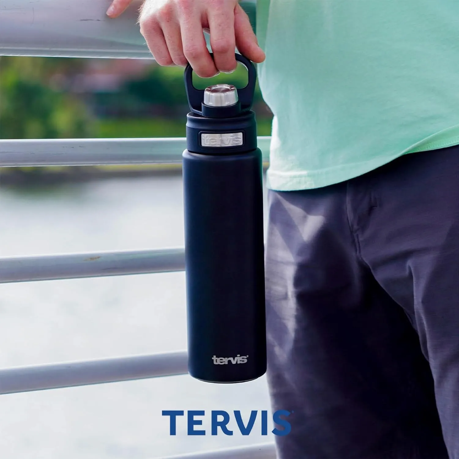 Tervis Air Force Logo Engraved on Onyx Shadow Insulated Tumbler 24oz Wide Mouth Bottle Stainless Steel