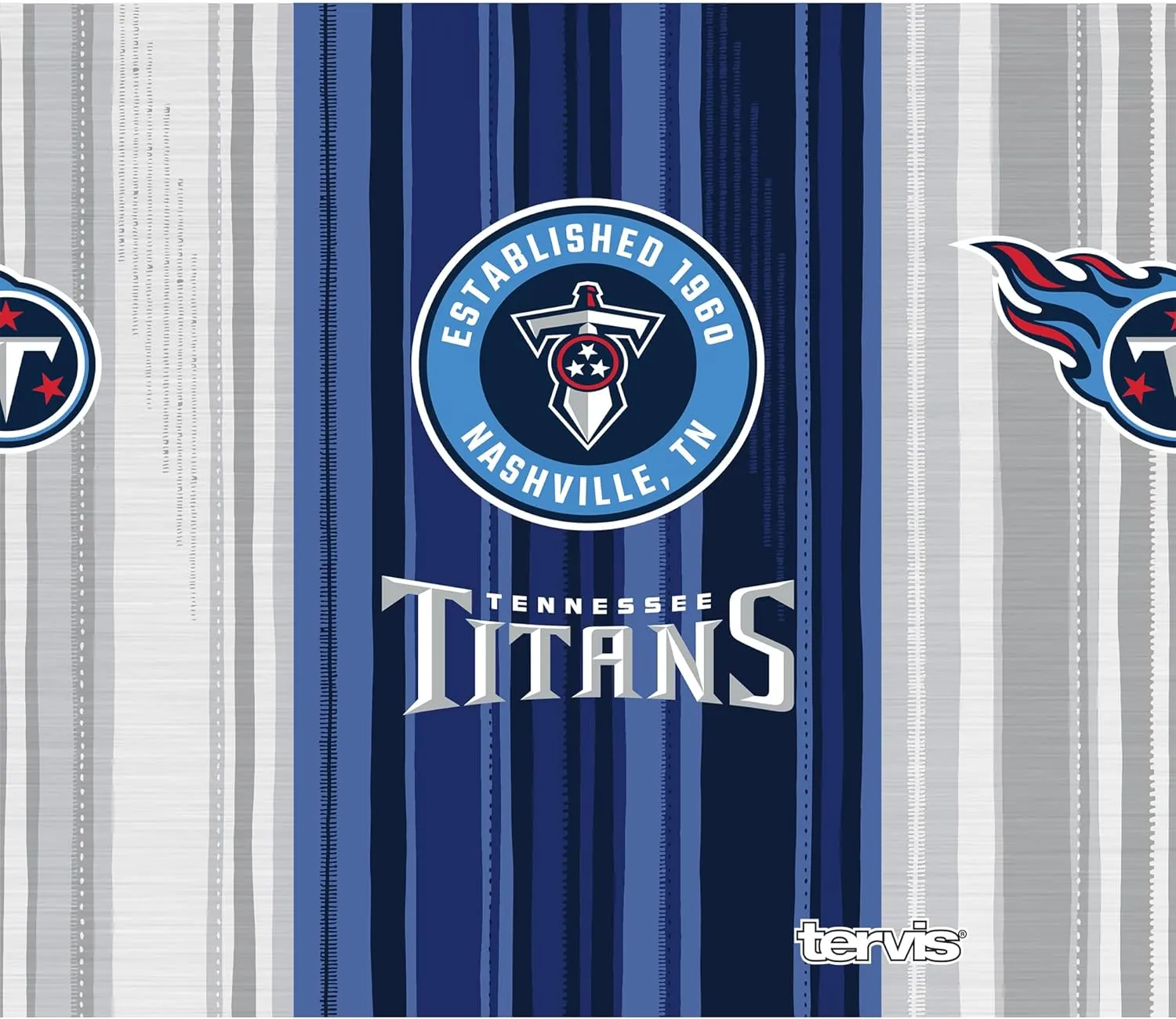 Tervis NFL Tennessee Titans - All In Triple Walled Insulated Tumbler Travel Cup Keeps Drinks Cold, 24oz Wide Mouth Bottle, Stainless Steel