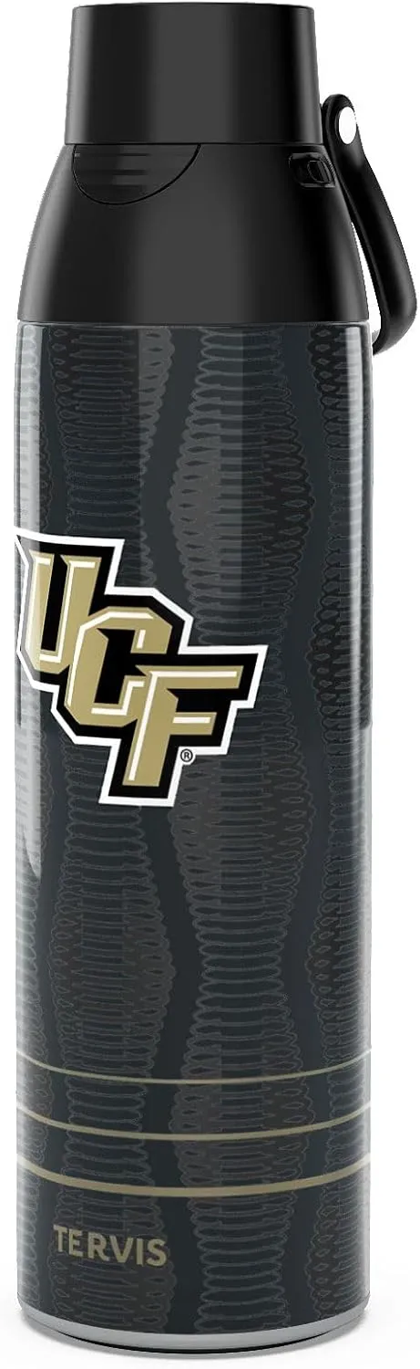 Tervis Venture Water Bottle UCF Knights - Full Speed Triple Walled Insulated Tumbler Travel Cup Keeps Drinks Cold & Hot, 26oz, Stainless Steel