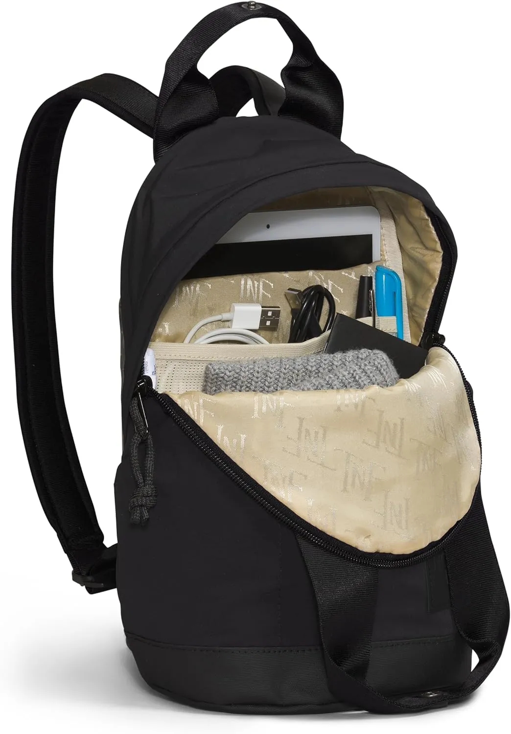 THE NORTH FACE Women's Never Stop Mini Backpack, TNF Black-NPF, One Size