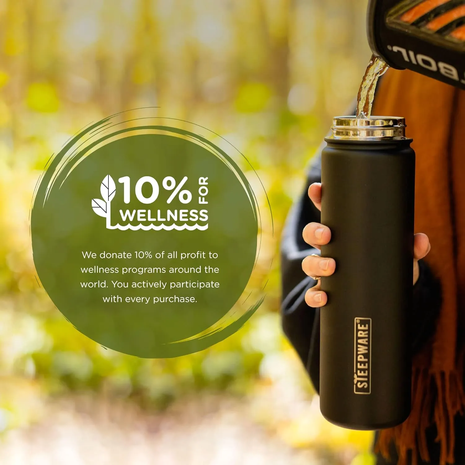 The Tea Spot Steepware Tea Tumbler and Thermos, 22oz, Tea Bottle with tea infuser for loose leaf tea or iced coffee, Sleek Double Wall Tumbler & Insulated Travel Bottle - Rose