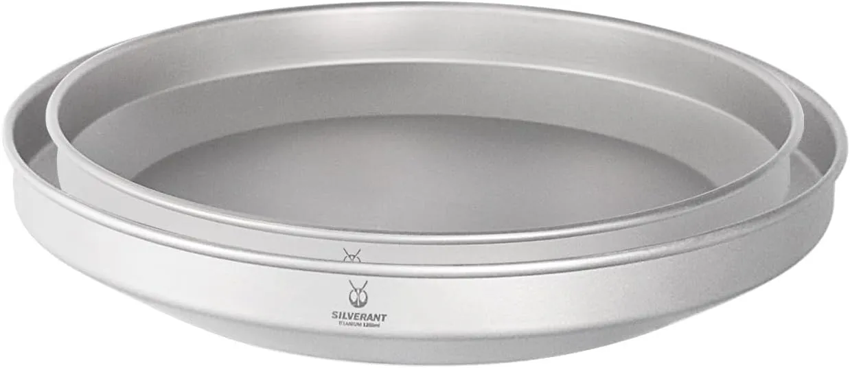 Titanium Trek Plate - Ultralight, Durable Camping Dish Pan Plate - Outdoor Kitchen Essential for Backpacking & Camping - 900ml &1200ml