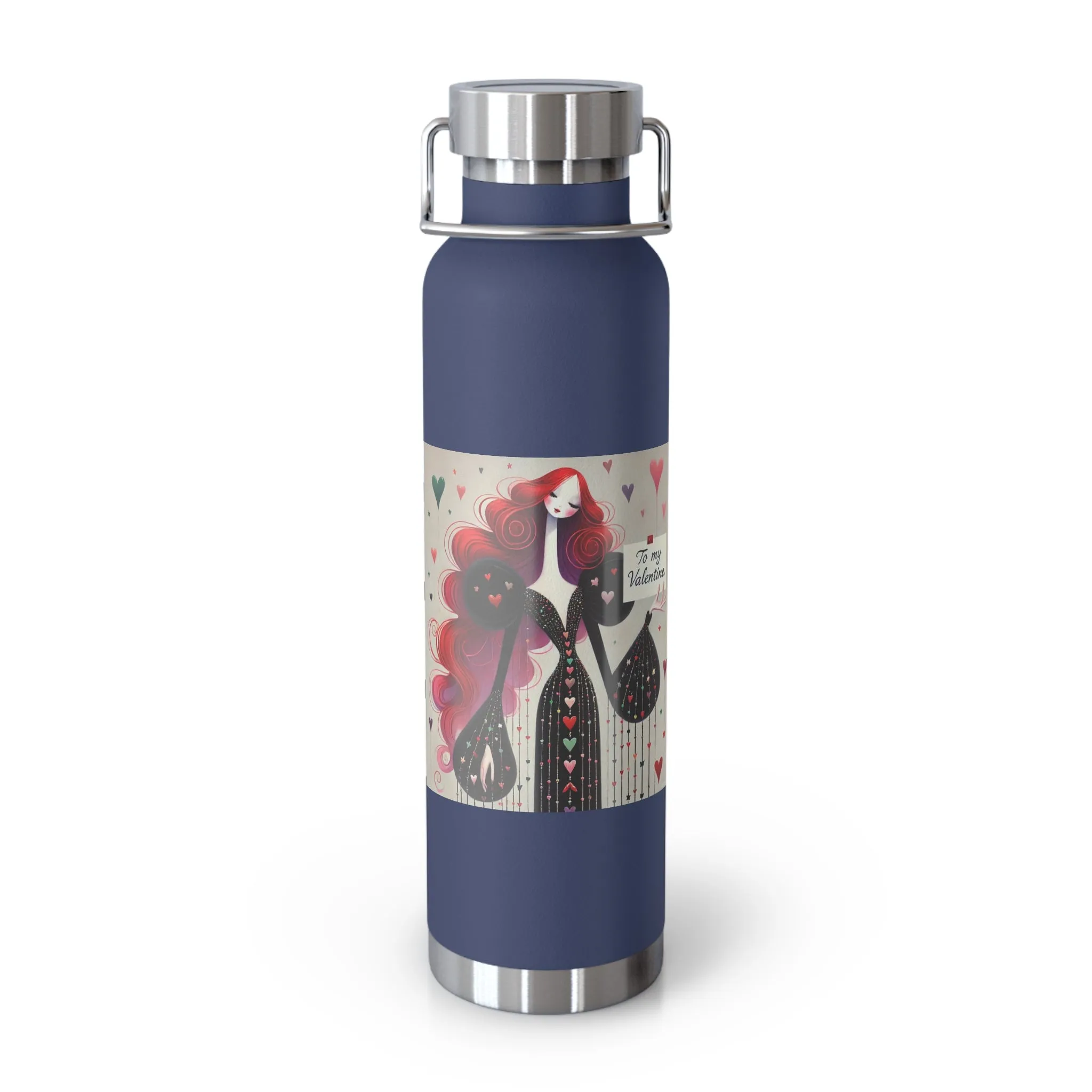 To My Valentine Copper Vacuum Insulated Bottle, 22oz