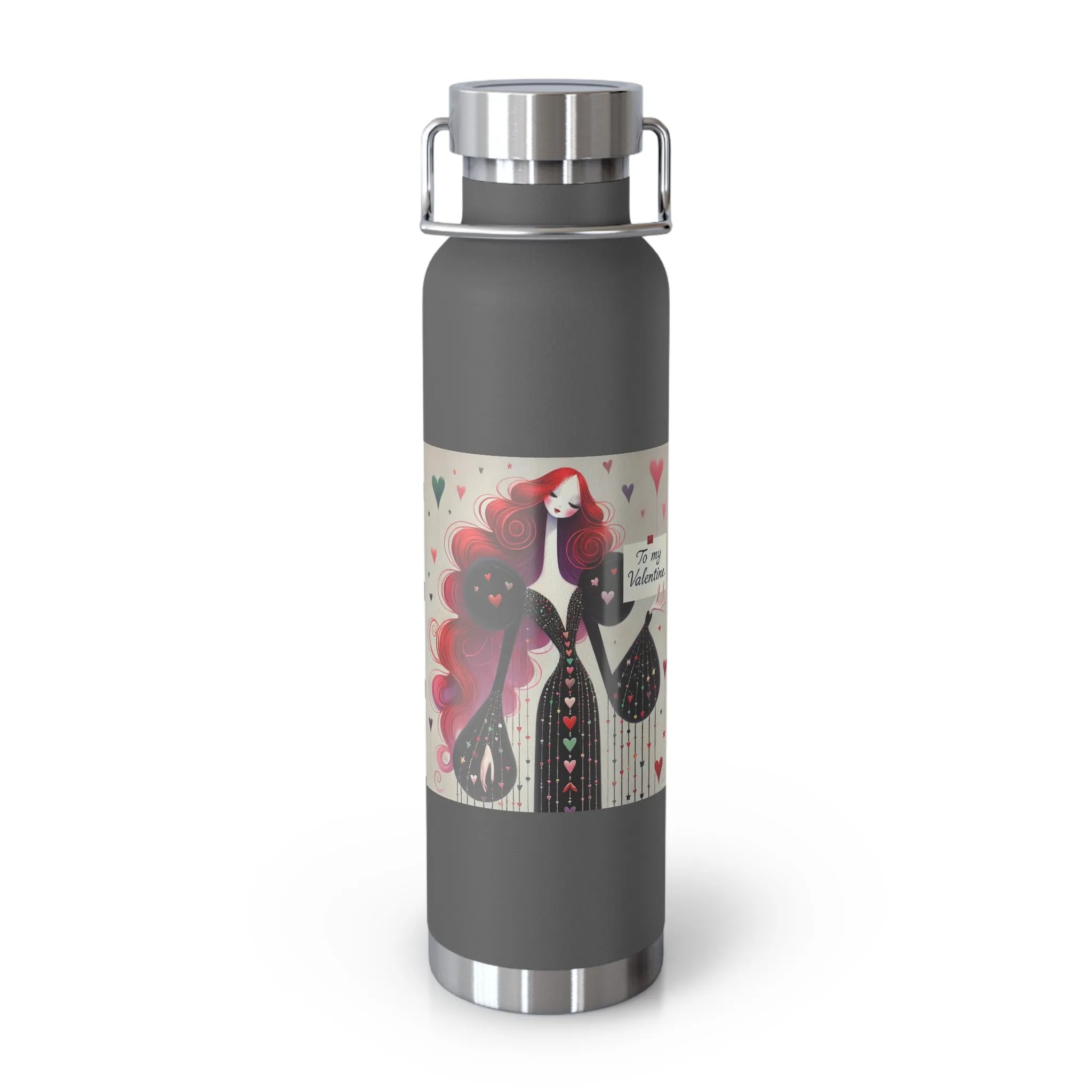 To My Valentine Copper Vacuum Insulated Bottle, 22oz
